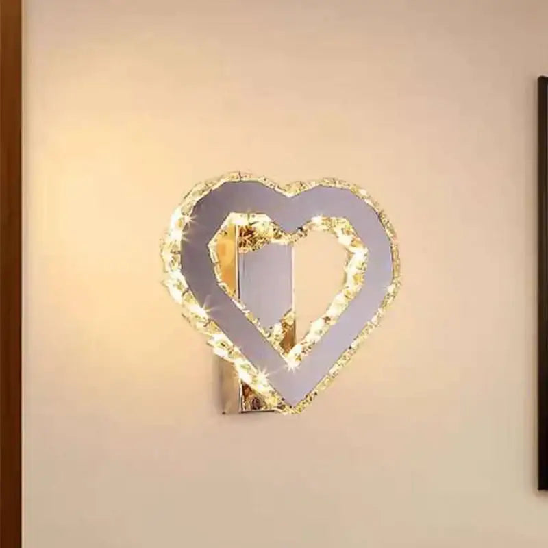 Gold Chrome Crystal Wall Sconce
