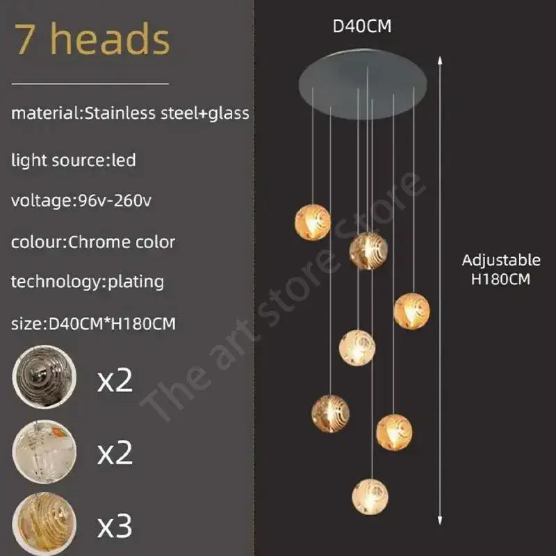 Gold Crystal Spiral 32-Head Chandelier