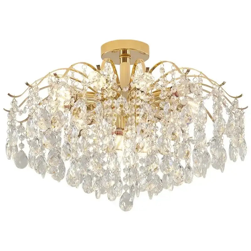 Gold Crystal LED 80cm Chandelier