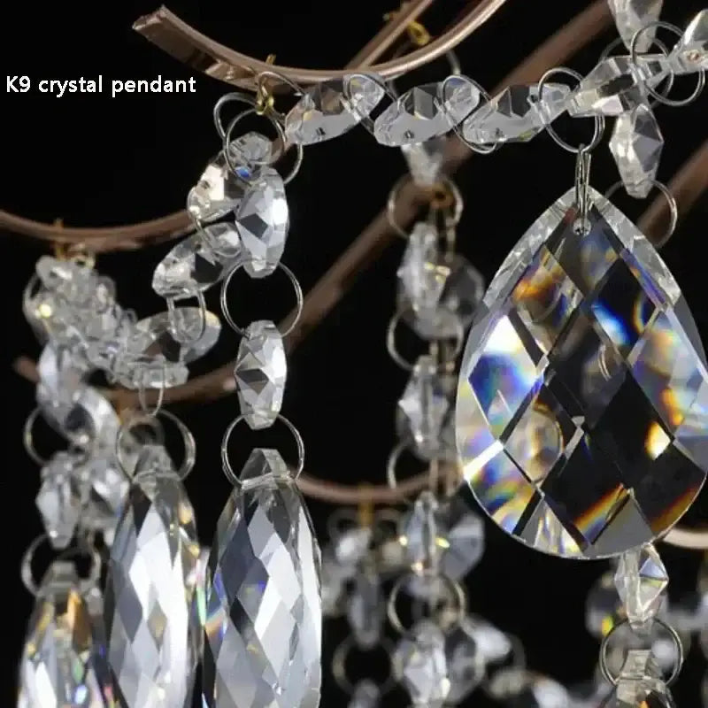 Gold Crystal LED 80cm Chandelier