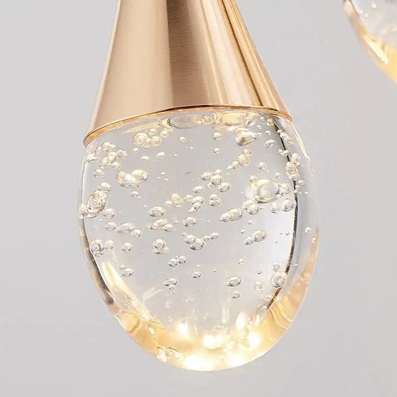 Gold Crystal 30-Light 350cm Staircase Chandelier