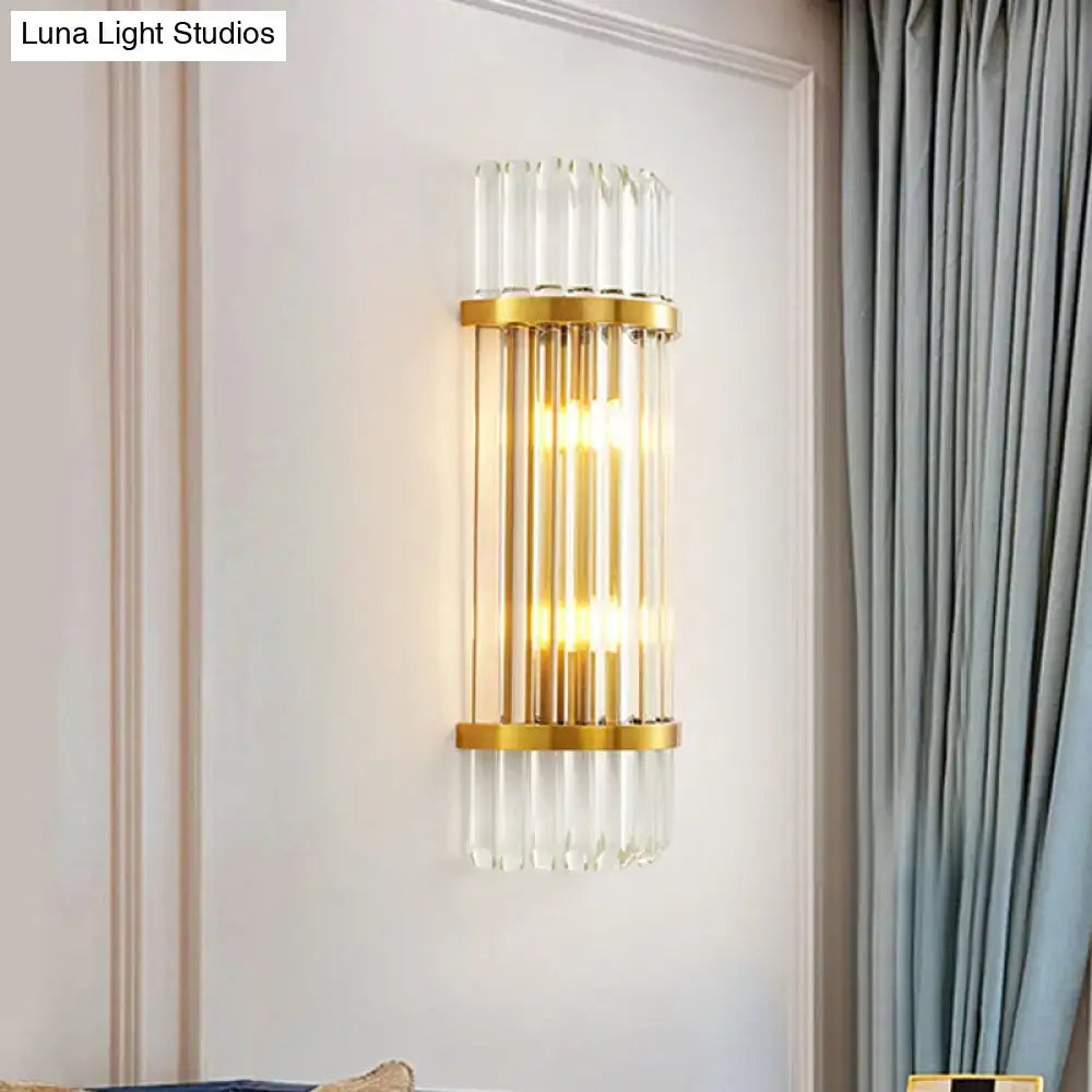 Gold Crystal Wall Sconce Two Size Options
