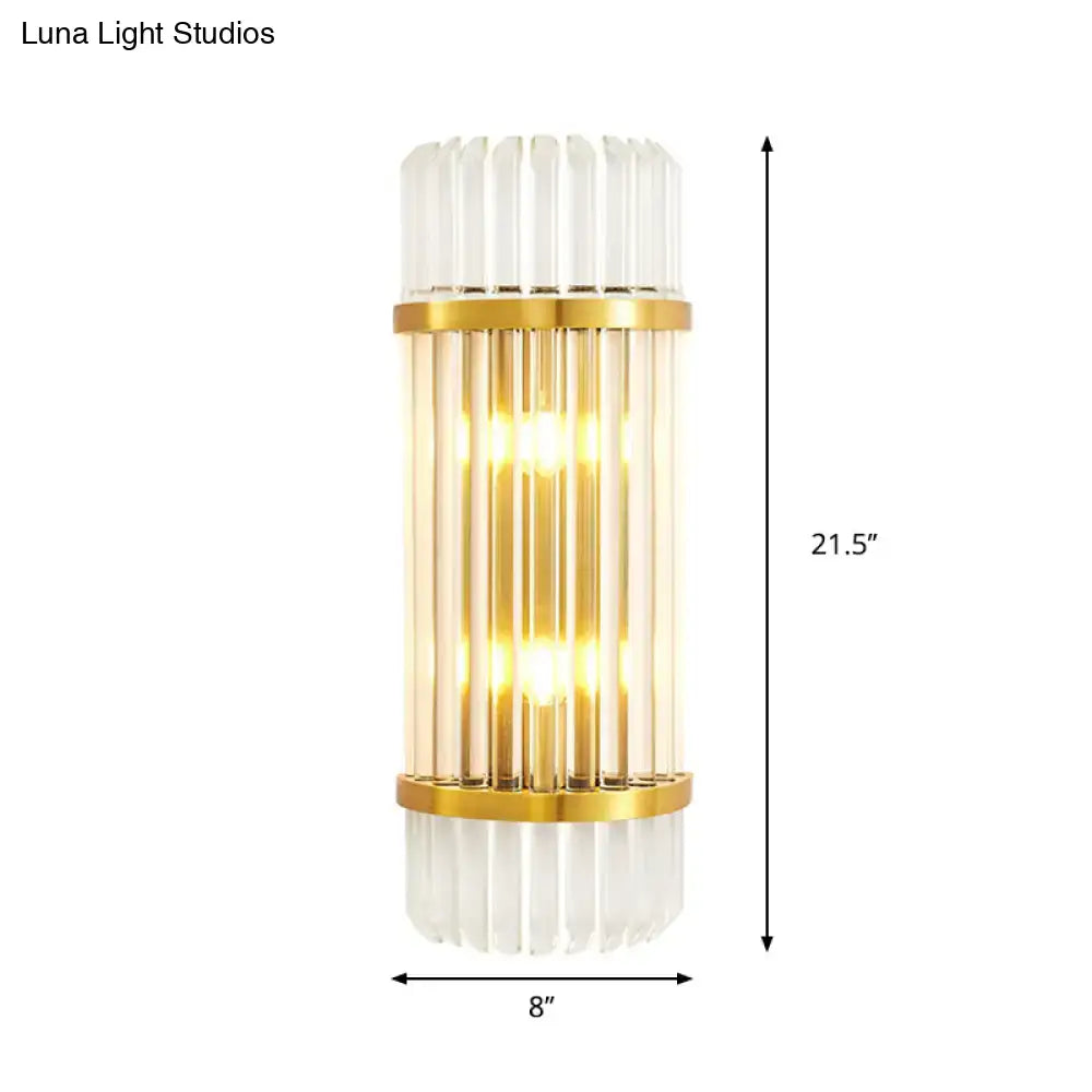 Gold Crystal Wall Sconce Two Size Options