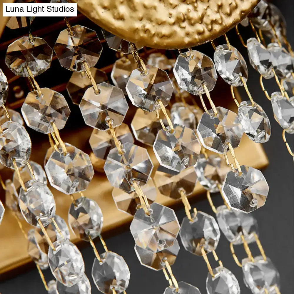 Gold Egg Crystal Wall Sconce