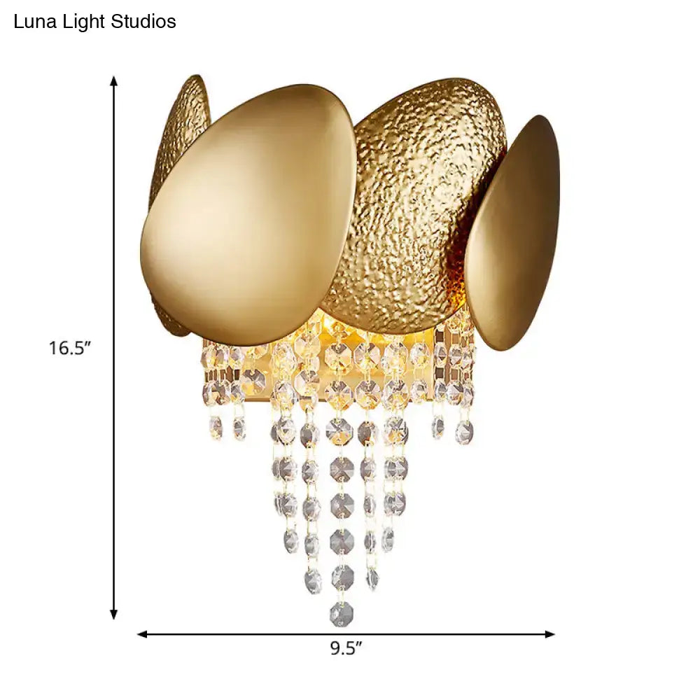 Gold Egg Crystal Wall Sconce
