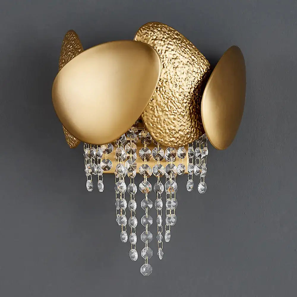 Gold Egg Crystal Wall Sconce