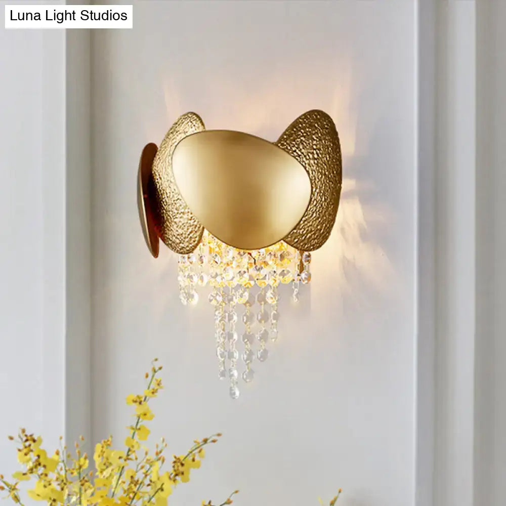 Gold Egg Crystal Wall Sconce