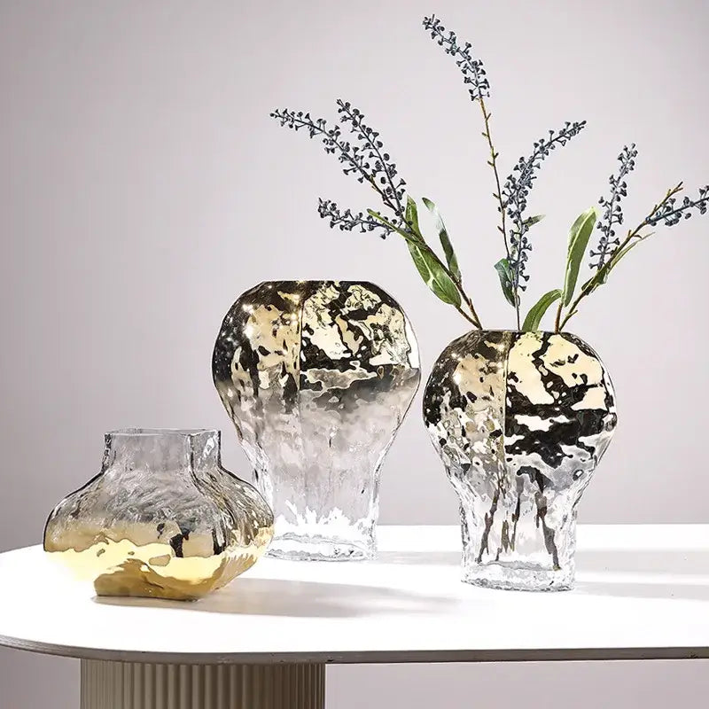 Gold Glass Vase Set