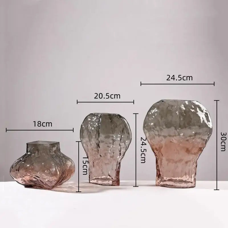 Gold Glass Vase Set
