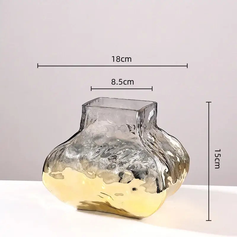 Gold Glass Vase Set