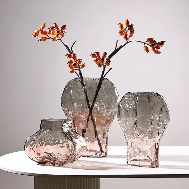 Gold Glass Vase Set