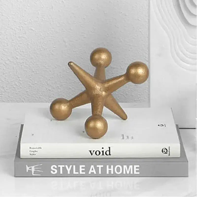 Gold Resin Molecular Sculpture