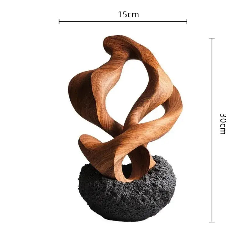 Gold Geometric Resin Sculpture