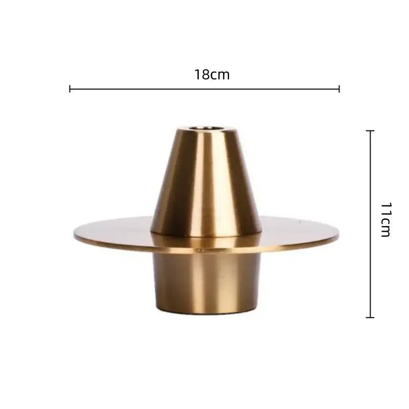 Gold Geometric Metal Vase