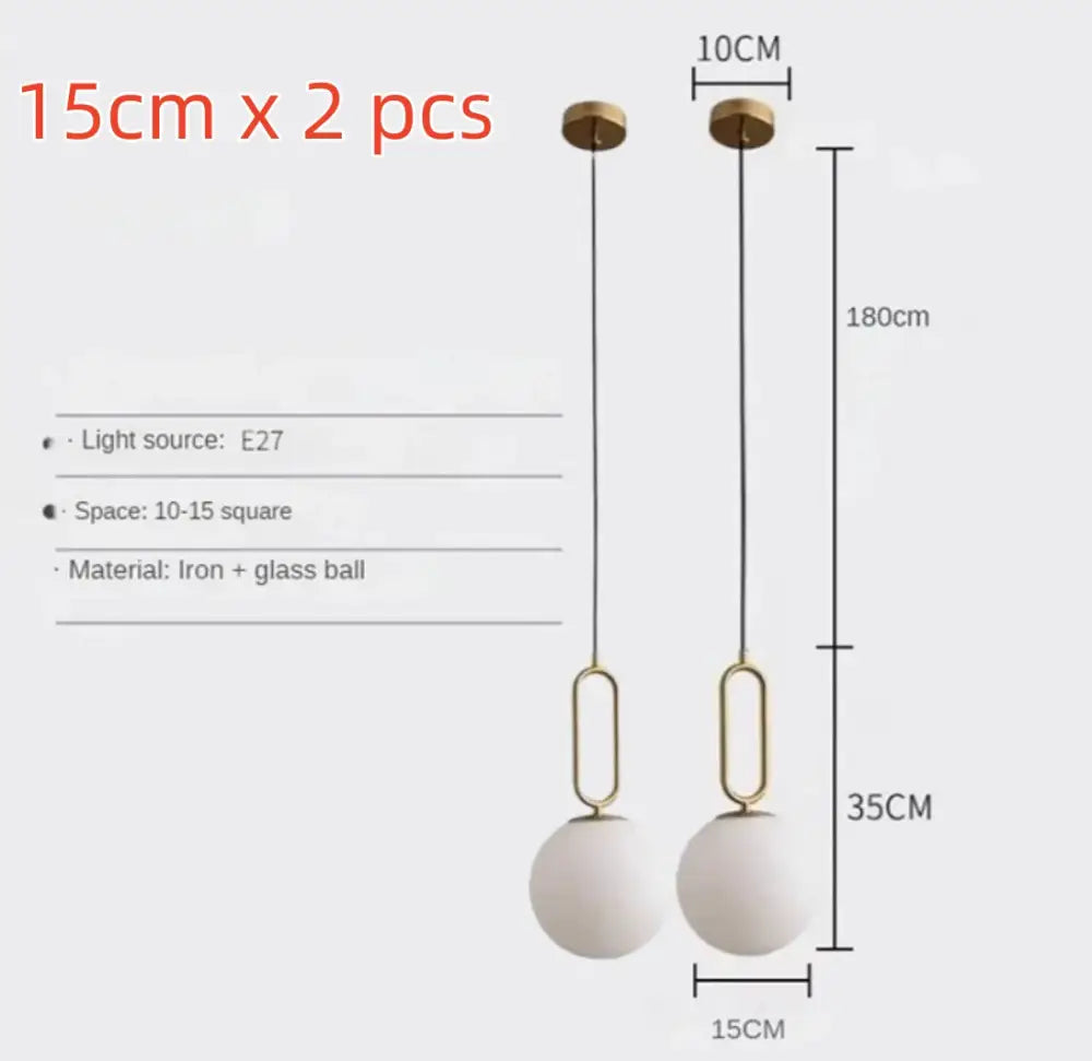 Gold Glass Ball Pendant with Oval Frame for Kitchens