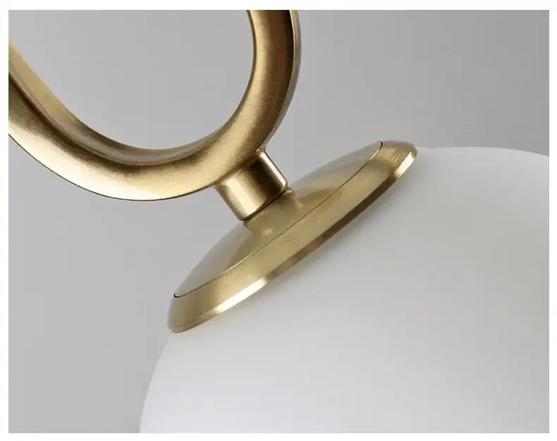 Gold Glass Ball Pendant with Oval Frame for Kitchens