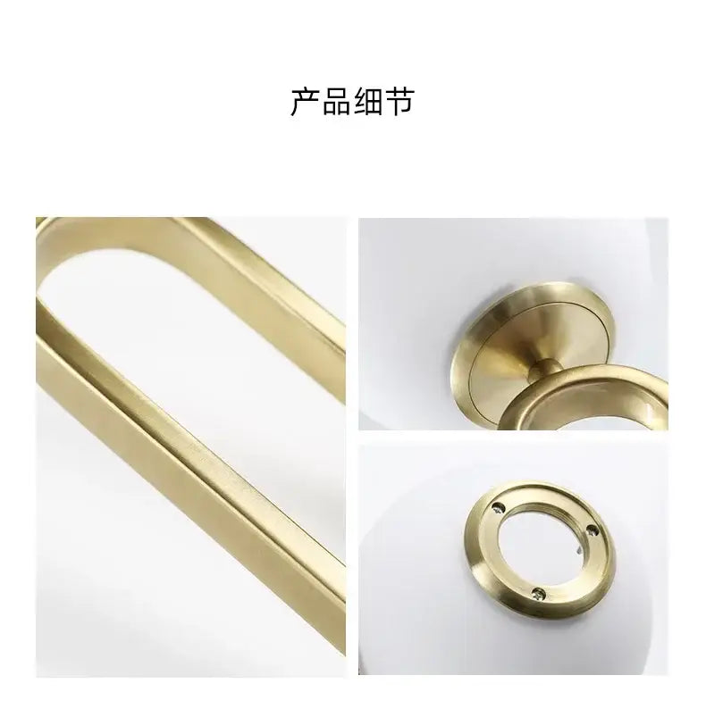 Gold Glass Ball Pendant with Oval Frame for Kitchens