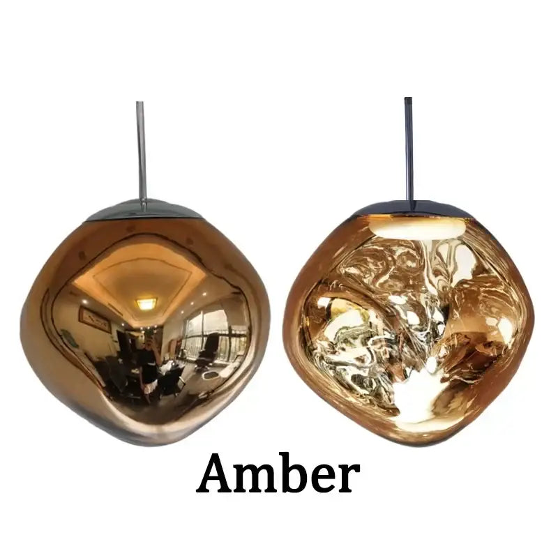 Amber Glass Lava Pendant