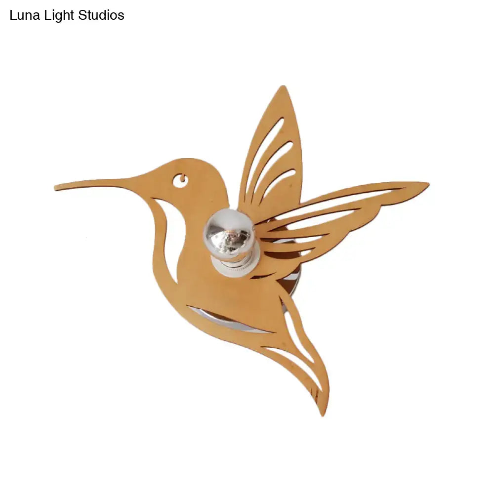 Beige Hummingbird Wall Sconce