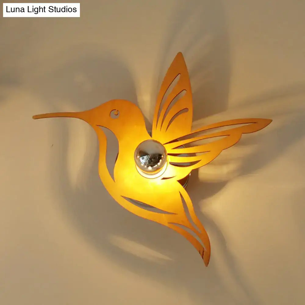 Beige Hummingbird Wall Sconce