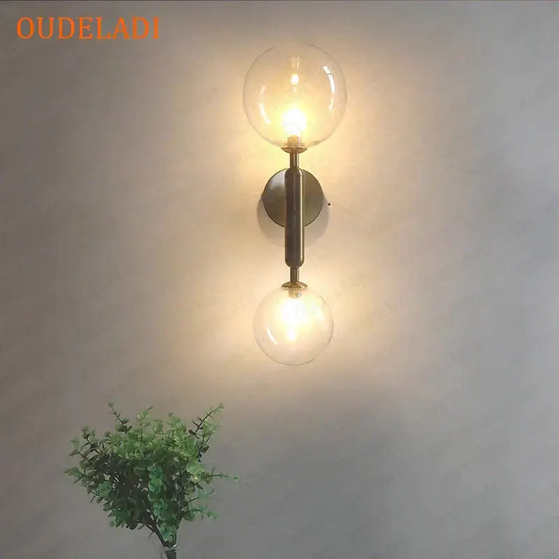 Golden Milky Globe Sconce
