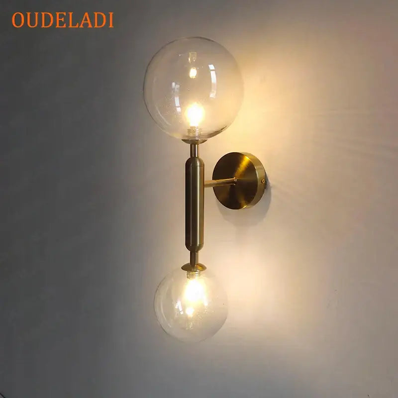 Golden Milky Globe Sconce