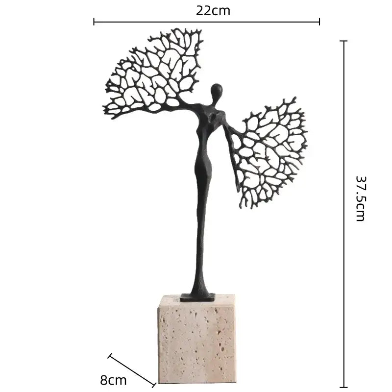 Golden Metal Abstract Sculpture