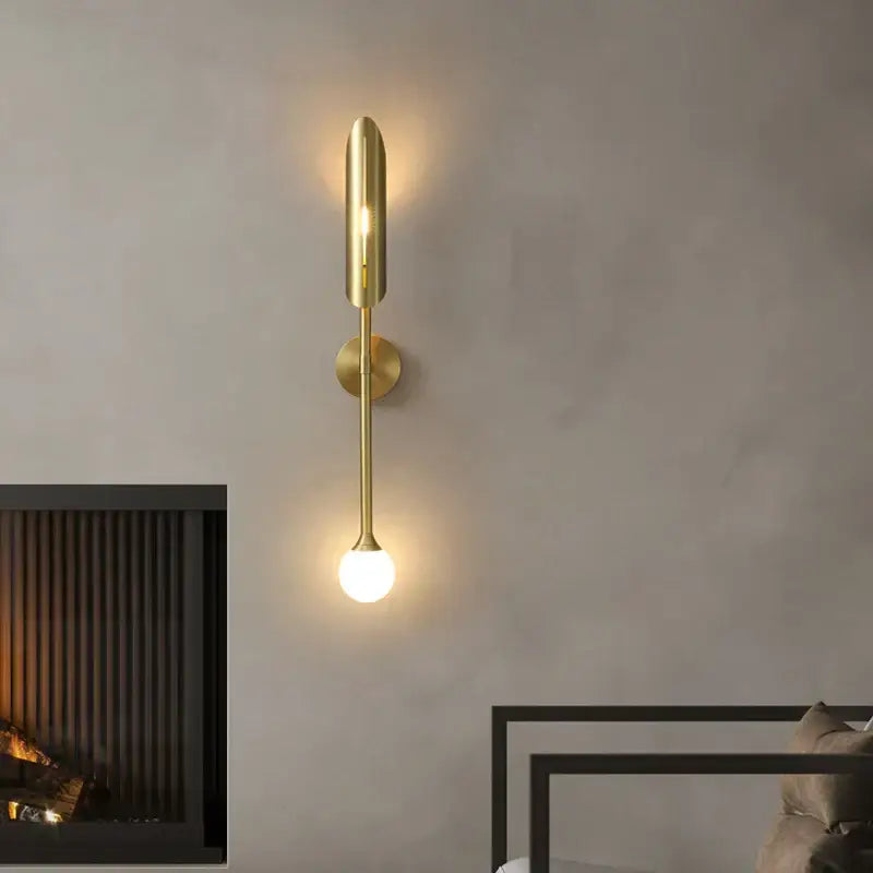 Golden Metal LED Wall Lamp
