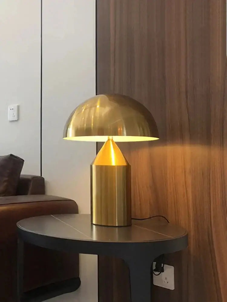 Golden Mushroom LED Desk Lamp