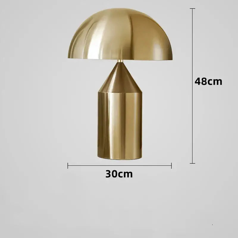 Golden Mushroom LED Desk Lamp