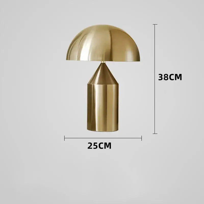 Golden Mushroom LED Desk Lamp