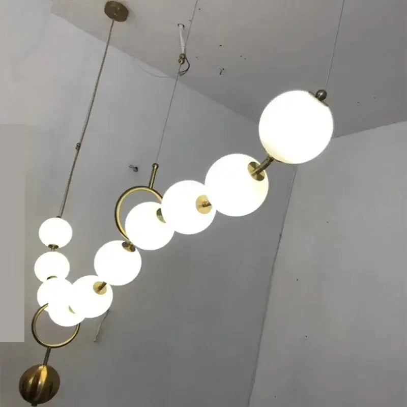 Golden Necklace Glass Chandelier
