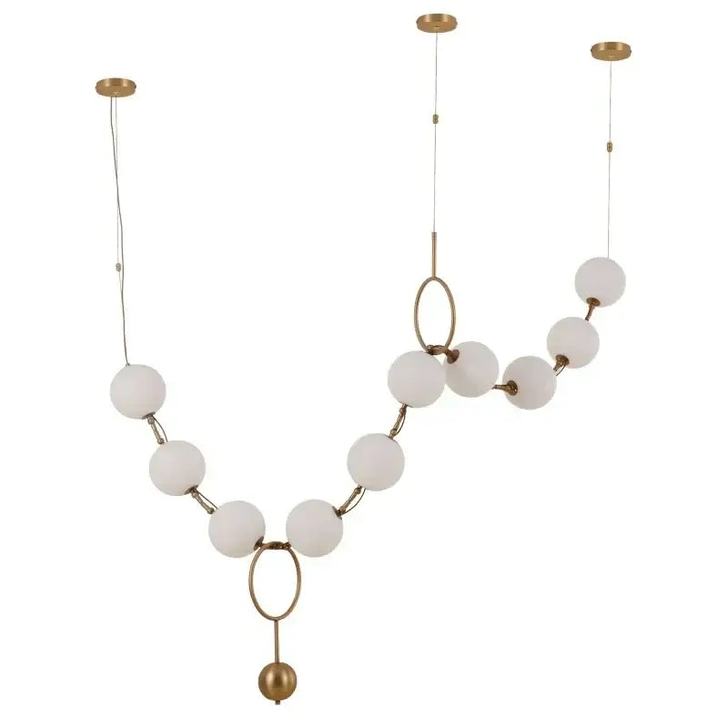 Golden Necklace Glass Chandelier