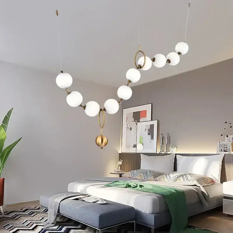 Golden Necklace Glass Chandelier