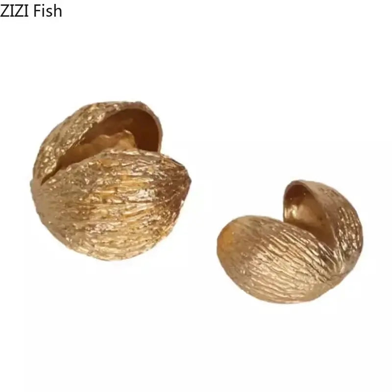 Golden Nut Shell Ornaments