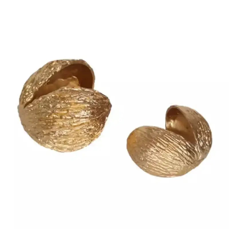 Golden Nut Shell Ornaments