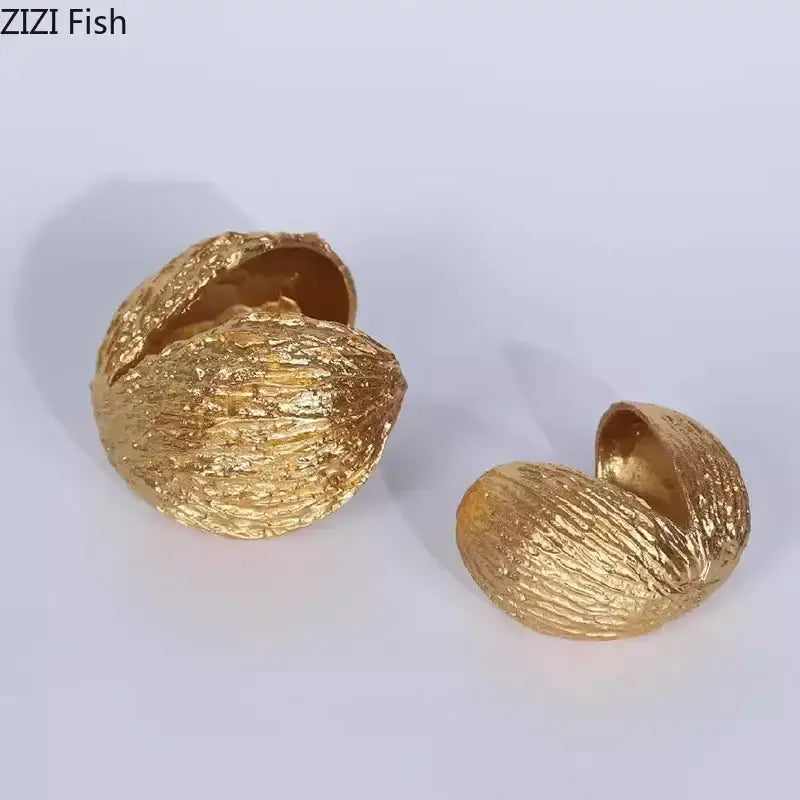 Golden Nut Shell Ornaments