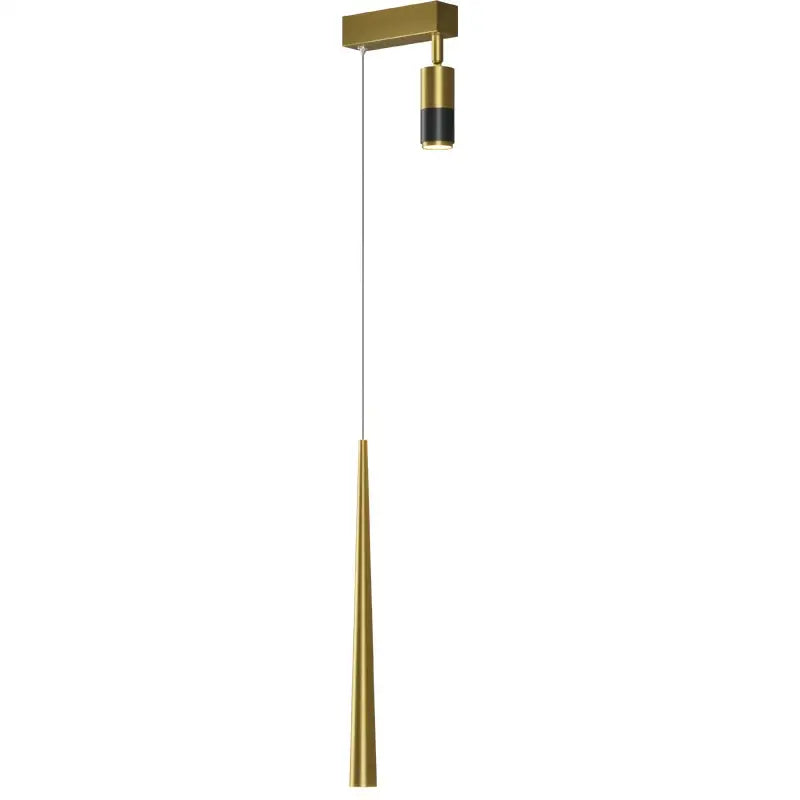 Gold Cylindrical Pendant Light Aluminum 15cm