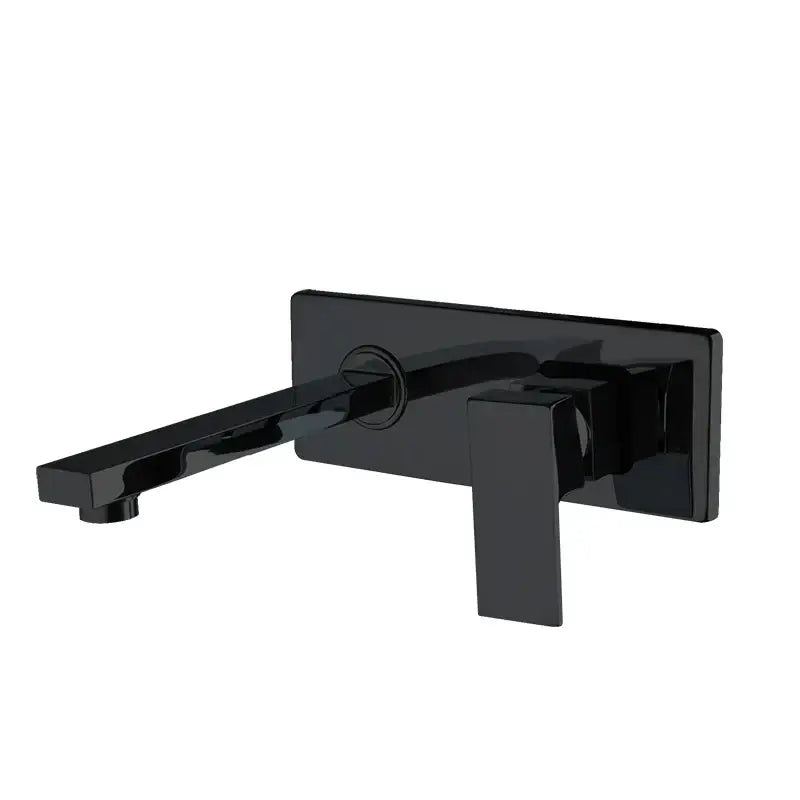 Gold Wall Mount Faucet with Hot and Cold Mixer