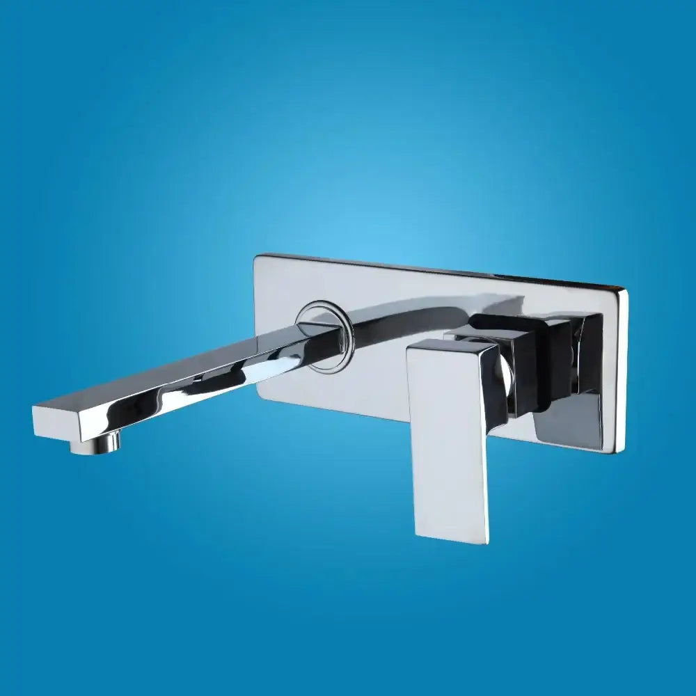Gold Wall Mount Faucet with Hot and Cold Mixer