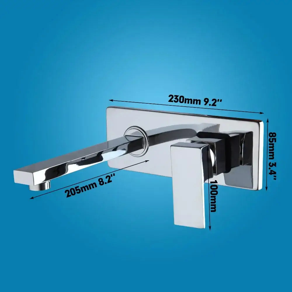Gold Wall Mount Faucet with Hot and Cold Mixer