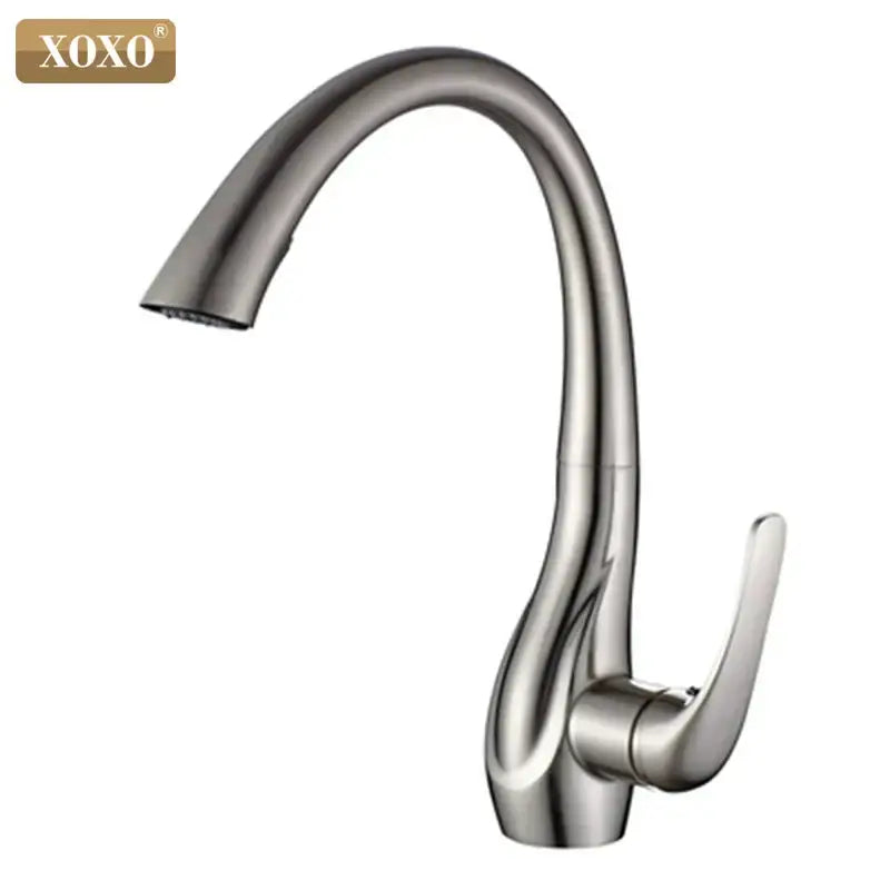 Gold Pull Out Kitchen Faucet 360-Degree Swivel