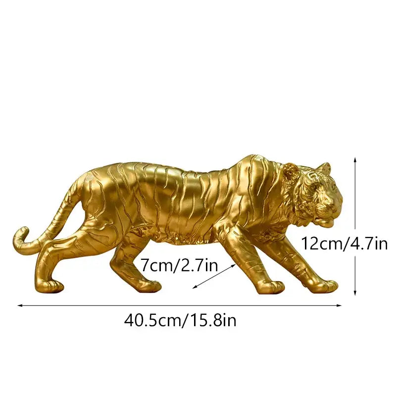 Gold Resin Tiger Figurine