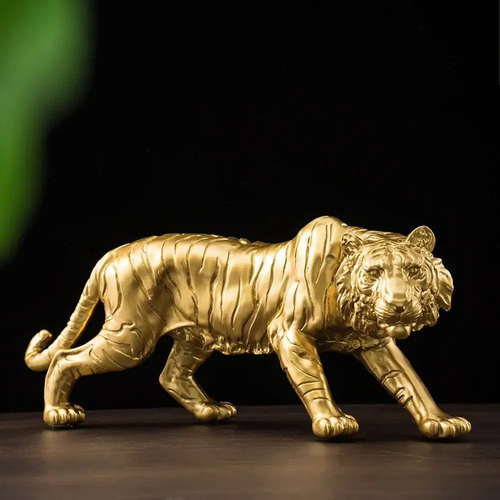 Gold Resin Tiger Figurine