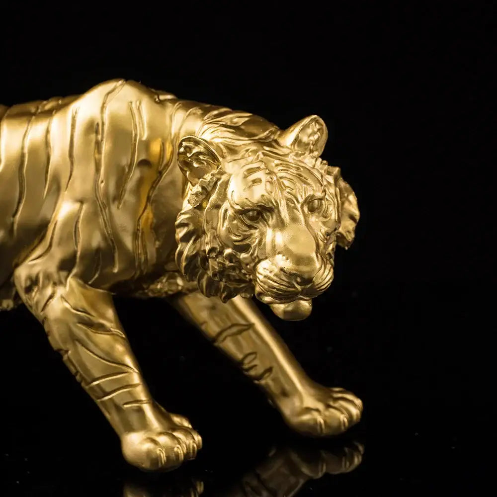 Gold Resin Tiger Figurine
