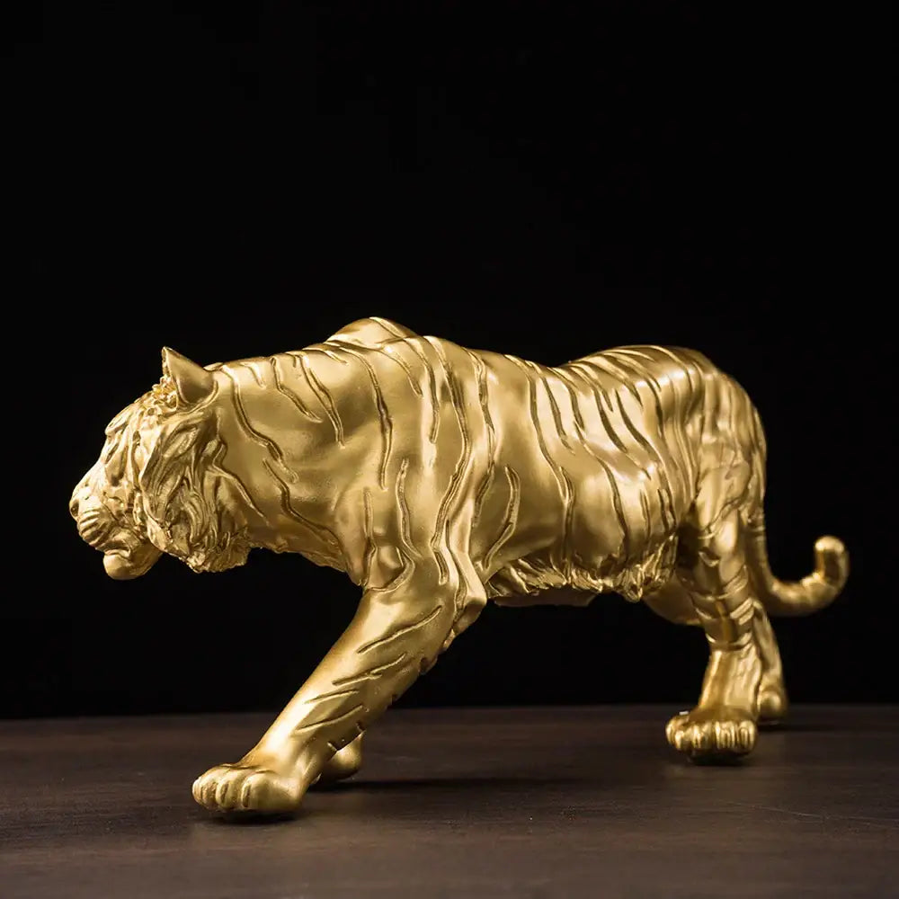 Gold Resin Tiger Figurine