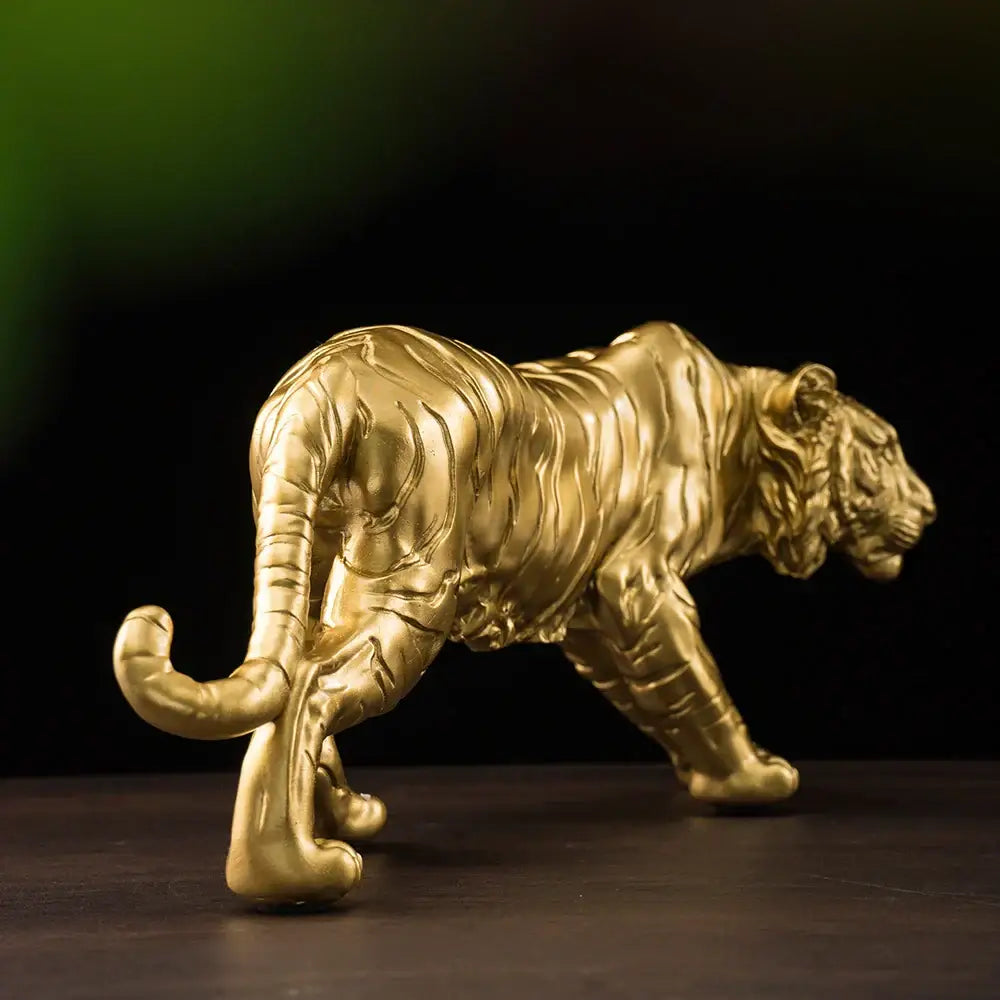 Gold Resin Tiger Figurine