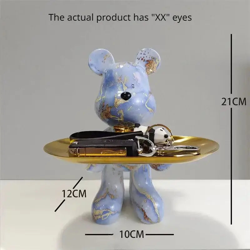 Gold Tray Bear Statue
