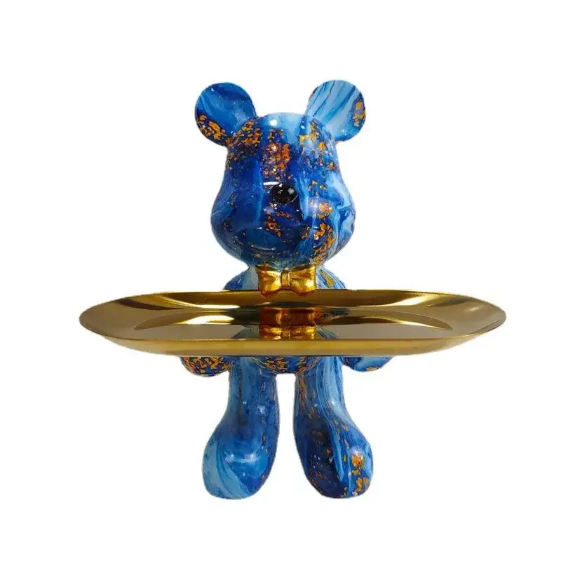 Gold Tray Bear Statue
