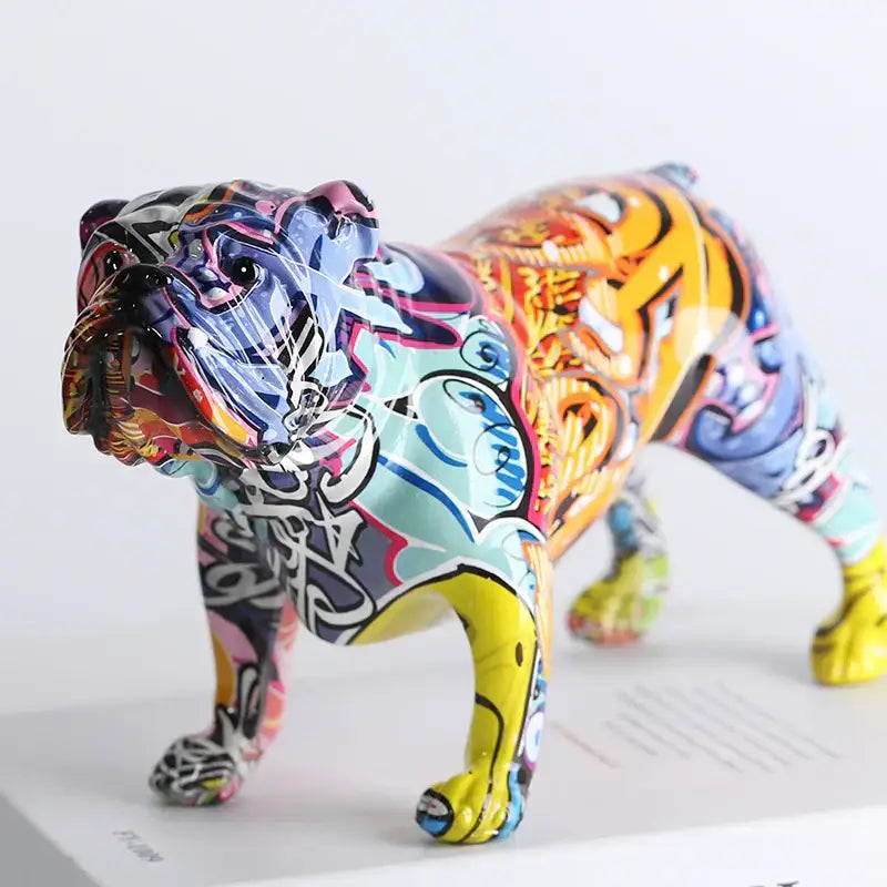 Graffiti Bulldog Figurine